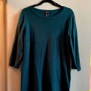 Forever 21 | Long Sleeve Forest Green Mini Dress